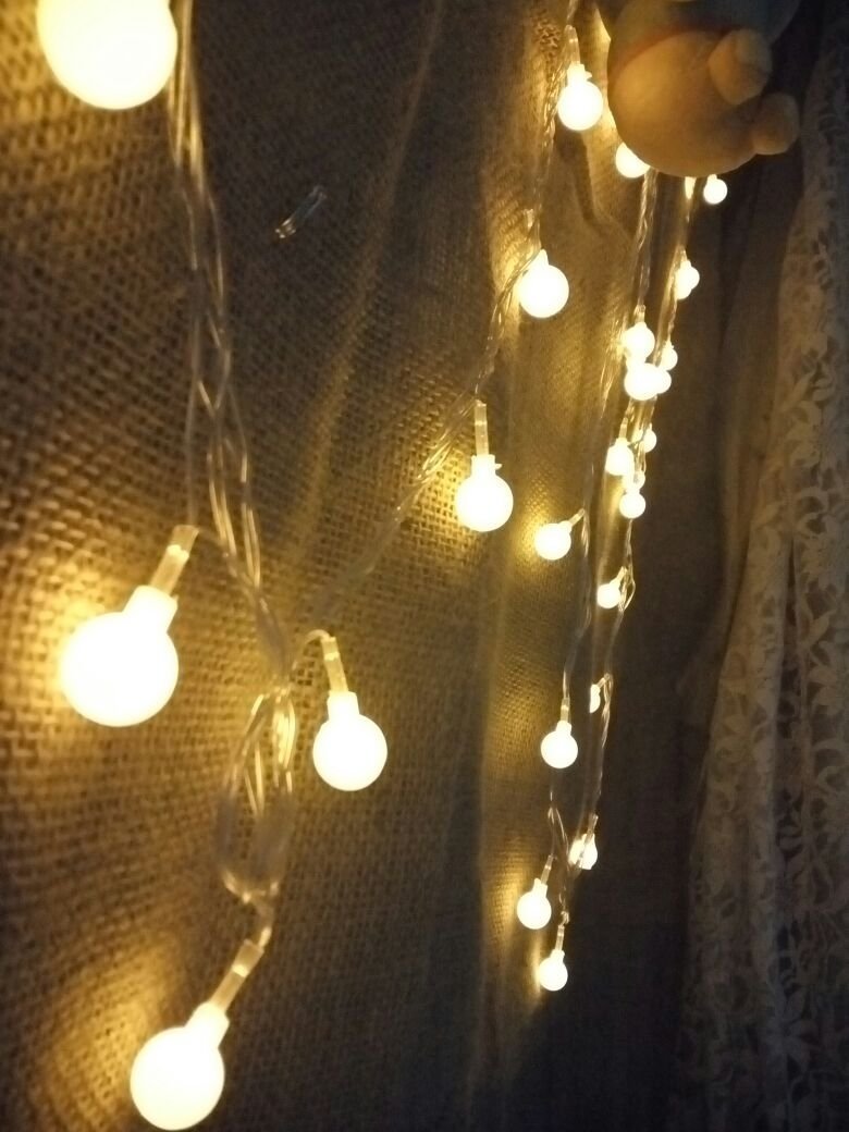 Naisidier 100LED 33 Feet Ball Globe Long String Lights Warm Color Fairy Starry Light for Xmas  Party Home Garden (Warm White)