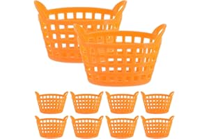 BESPORTBLE 10Pcs Mini Plastic Shopping Baskets Kids Handheld Grocery Basket Toys Small Multi-Functional Miniature Supermarket