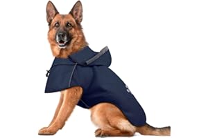 Dog Raincoat for Large Dog,Waterproof Raincoat Large Dog,Reflective Dog Rain Jacket with Hoodie,Soft Lightweight,Adjustable R