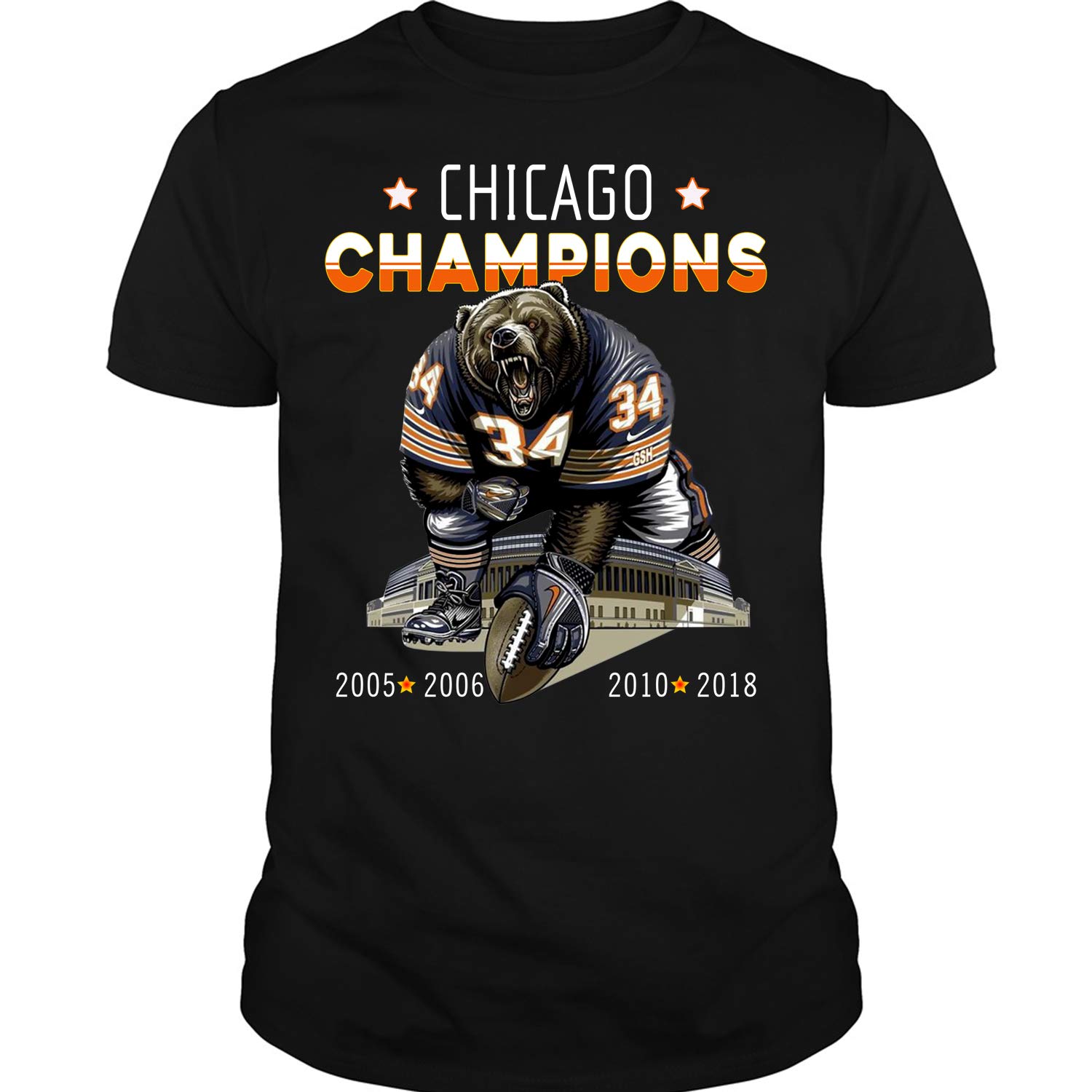 Chicago Bears Nfc North Team T Shirt Chicago Champions T Shirt 2285 | Jznovelty