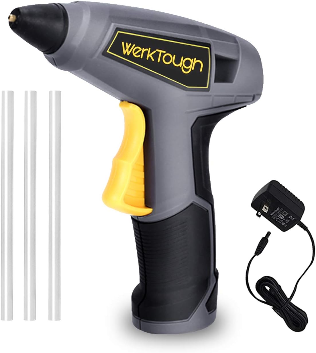 Uniteco Cordless Glue Gun Hot Melt Glue Gun Kit 17s Super Fast Instant Heating Home Repair Improvement DIY Hobby Tools Arts Crafts School -