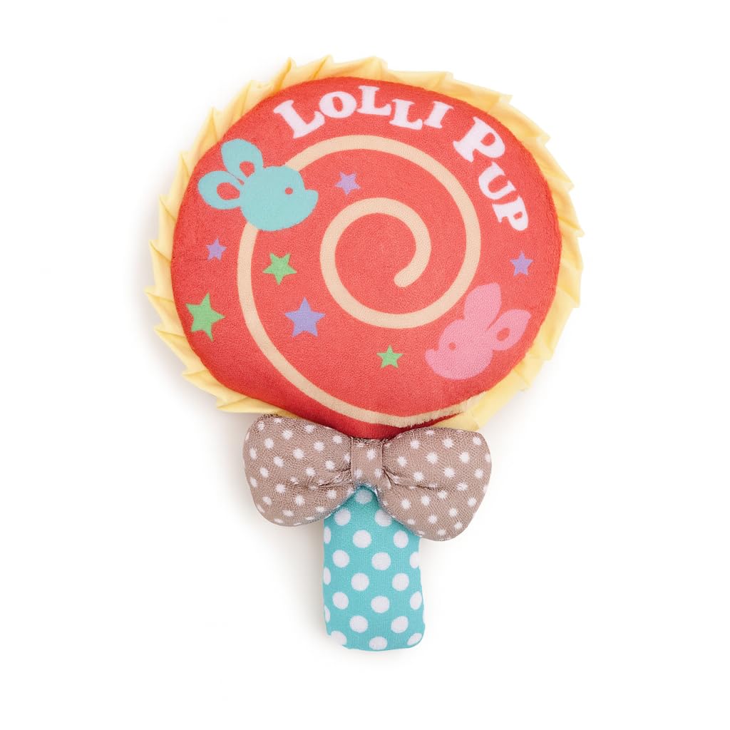 Pet London Plush Lollipup Dog Toy with Crinkle and Squeaker, for very small dogs