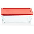 Pyrex Simply Store Glass Food Storage Container, Snug Fit Non-Toxic Plastic BPA-Free Lids, Freezer Dishwasher Microwave Safe,