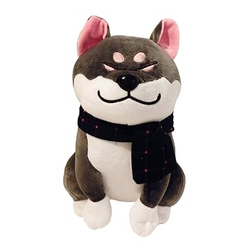 Amazoncom Eryron Lovely Shiba Inu Plush Toy With Scarf