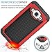 Tekcoo Core Prim Case, (TM) [Tmajor Series] [Red/Black] Shock Absorbing Hybrid Rubber Plastic Impact Defender Rugged Hard Protective Case Cover Shell for Samsung Galaxy Core Prim/Prevail LTE