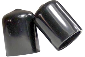 XFQUIJ SBDs (Pack of 10): 3/4" Round Black Vinyl Flexible End Cap, Pipe Post Tubing Rod Cover 0.75 Inch for Black Rubber Plastic Tube Hub Caps Tubing Post (Flexible Vinyl Push-On)