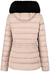 BodiLove Women's Winter Quilted Puffer Short Coat