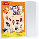 Auihiay 12 Pieces Printable Shrink Plastic Sheets, Shrink Films Papers for Kids Creative Craft, 6 White and 6…