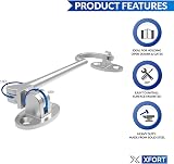 XFORT 150mm Chrome Cabin Hook Gate Latch Door Hook Eye Latch view 3