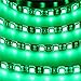 ALITOVE 16.4ft 5050 SMD 5M 300 pixels Black PCB Waterproof Green LED Flexible Strip ribbon Light DC 12V for Home Garden Commercial Area and Festival Decoration Lighting