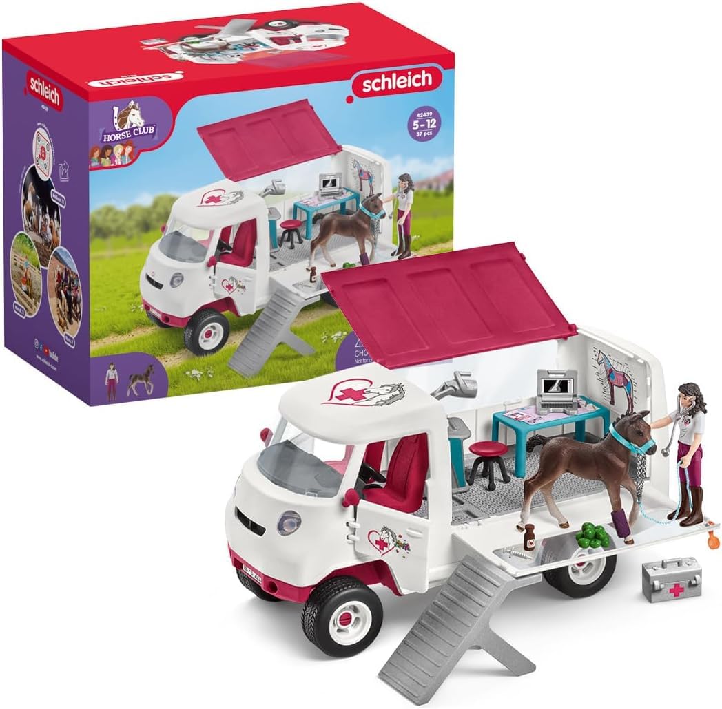 SCHLEICH 42439 Mobile vet with Hanoverian foal Horse Club Playset for ages 5+
