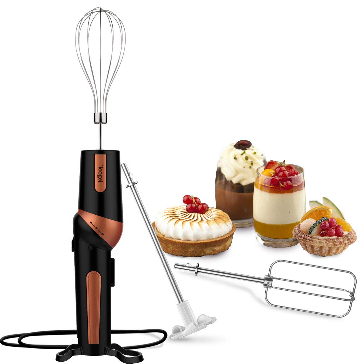 6 Electric+Handheld+Stainless+Attachment+Rotatable