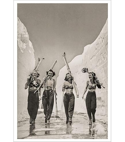Amazon.com: Girls Gone Skiing Vintage Ski Poster (8