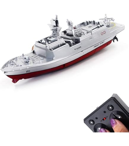 Amazon.com: RIDID WW2 RC Battleship Model Kit, LHD-881 1/390 2.4G