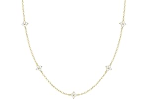 FUNEIA Dainty Silver Gold Necklaces for Women Trendy Non Tarnish 14K Gold Plated Cubic Zirconia Necklace Layered Cute Butterfly Heart Station Choker Necklace Stack for Wedding Prom Brides Jewelry