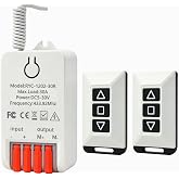 Forward and Reverse Remote Switch DC 12V Motor Remote Control Switch | 5-30V 30A Linear Actuator Remote Switch Wireless Switch 328 Ft for Telescopic Doors, Electric Curtains