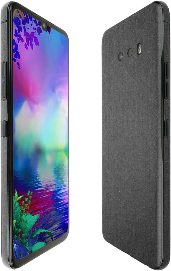 Skinomi Brushed Steel Full Body Skin Compatible with LG G8X ThinQ (Full Coverage) TechSkin with Anti-Bubble Clear Film Screen Protector