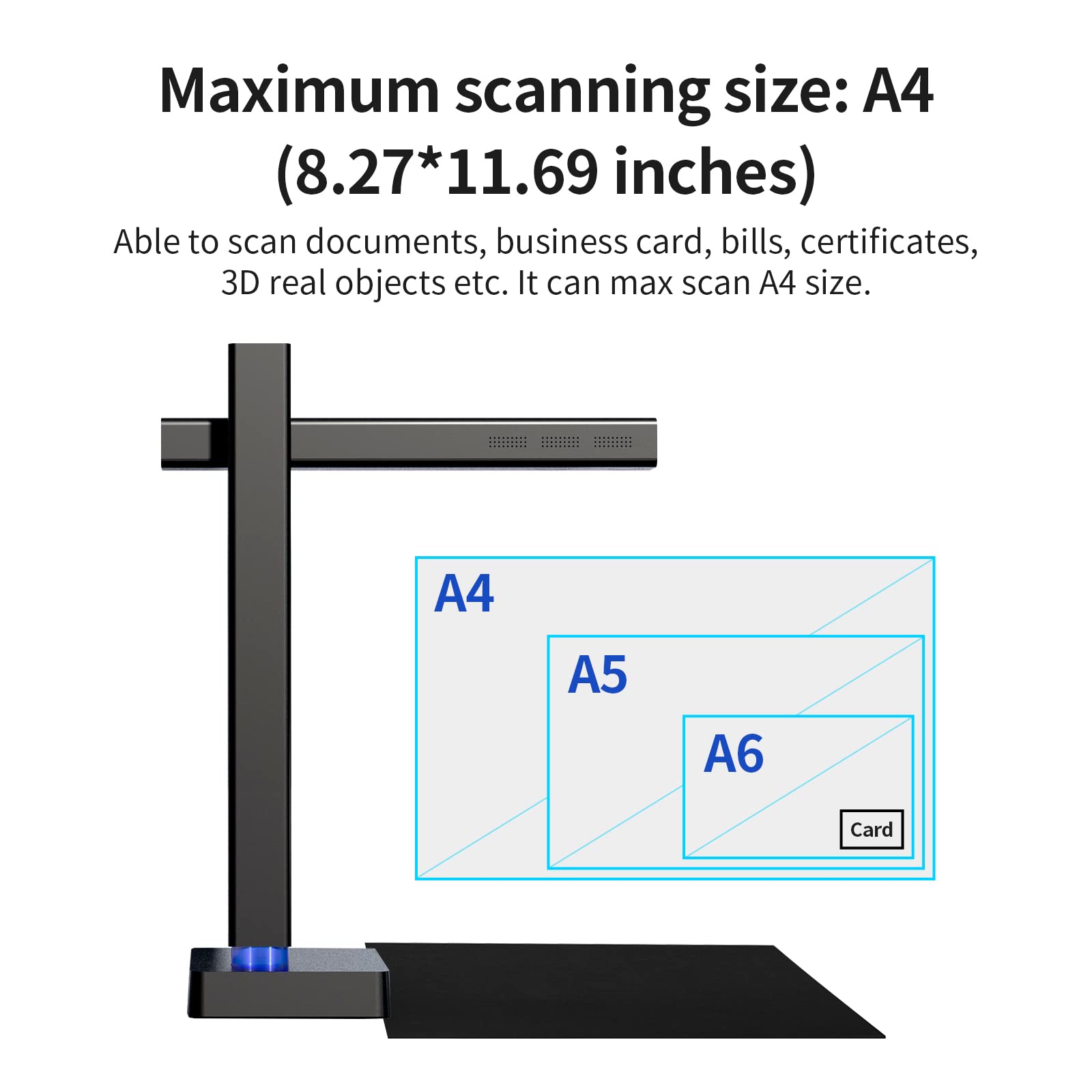 CZUR Shine800 Pro Portable Document Scanner, 8MP Document Camera, OCR Multi-Language Recognition, USB Doc Camera for Live Demo, Web Conferencing, Remote Teaching, for Mac OS&Windows