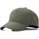 LIRUHOXA Quick Dry Trucker Hat for Men & Women, Laser Cut Mesh Baseball Cap for Outdoor Sports, Running, Workouts