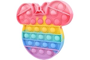 UIMOKI Pop Fidget Sensory Toys, Mouse Push Bubble Popper Toy, Cute Novelty Gifts for Boys Girls, Stress Relief and Anti-Anxiety Silicone Classroom Popping Tools for Kids and Adults