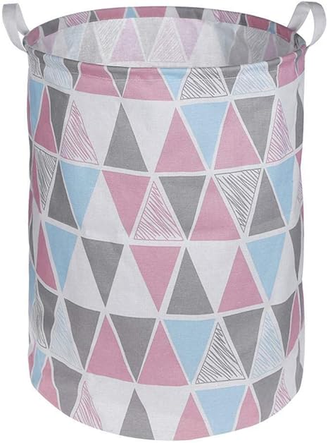 Amazon Mopolis 折りたたみ式コットンリネン洗濯物バスケット 分類バッグ 洗濯物収納 スタイル 4 三角形 ランドリー収納 オンライン通販