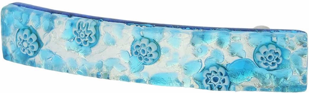 Venetian Reflections Hair Clip - Aqua Silver by GlassOfVenice