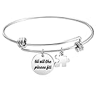 KUIYAI Till All the Pieces Fit Bracelet Puzzle Piece Charm Bangle Autism Awareness Jewelry
