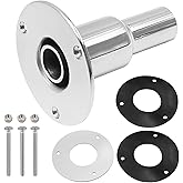 Thru Hull Exhaust Skin Fitting,24mm Stainless Steel 316 Thru Hull Exhaust Tube Pipe Socket Hardware with Bolts and Nuts for 2
