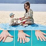 COSOON Beach Mat Sand Proof Rug Picnic Blanket - Sand Dirt & Dust disapper! - Fast Dry, Easy to Clean Perfect for the Beach, Picnic, Camping, Outdoor Events