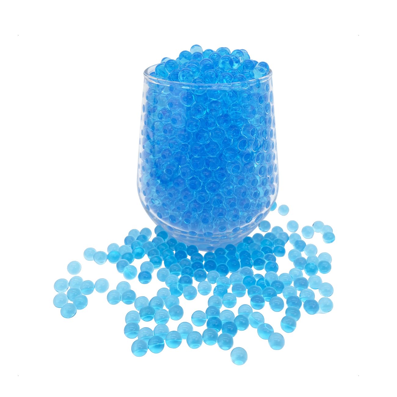 KONFEN Water Beads 20000 Pcs, Blue Crystal Gel Balls for Vases, 100g 7-8mm