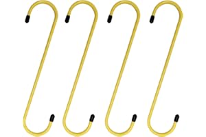 LSKASELUE 4PCS Brake Caliper Hangers, Durable & Rust-Proof Brake Caliper Hook Compression Tool with Rubber Tips, Automotive H