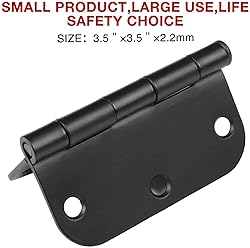 TDCHINGES 30 Pack Rounded Matte Black Door Hinges