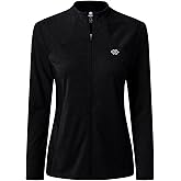 MoFiz Women's Full Zip Hiking Shirt Lightweight UPF 50+ Sun Protection Running Jacket Long Sleeve Sports Outdoor Top Pocket