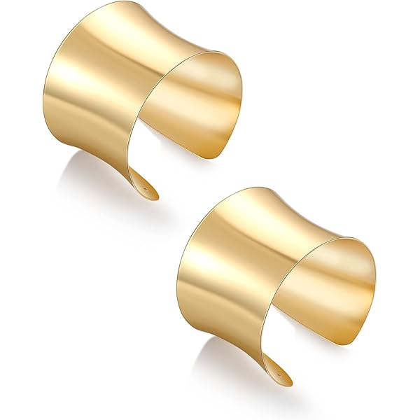 Ébauches De Bracelet Manchette En Laiton Concave 3/4 - Lot De 2