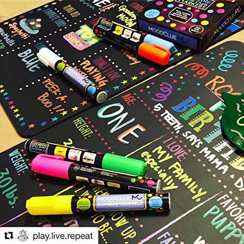 MoodClue liquid chalk markers for glass, mirrors, windows, car