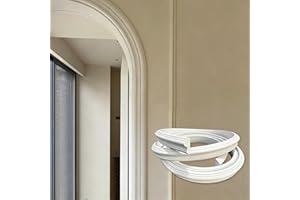 PVC Flexible Wall Molding Trim for Arch Doorway, Decorative 3D Panel Moulding Lines, Paintable Cuttable Mirror Window Frame B