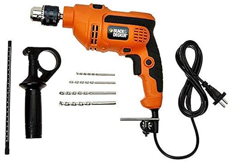 BLACK+DECKER KR554RE 550-Watt 13mm Variable Speed Reversible Hammer Drill Machine & Dewalt Masonry Bit 5.0 mm x 85.0 mm