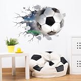 TOARTi 3D Football Wall Stickers for Bedroom Boys Kids PVC Decal view 2