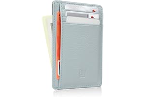 GH GOLD HORSE Slim RFID Blocking Card Holder Minimalist Leather Front Pocket Wallet for Women