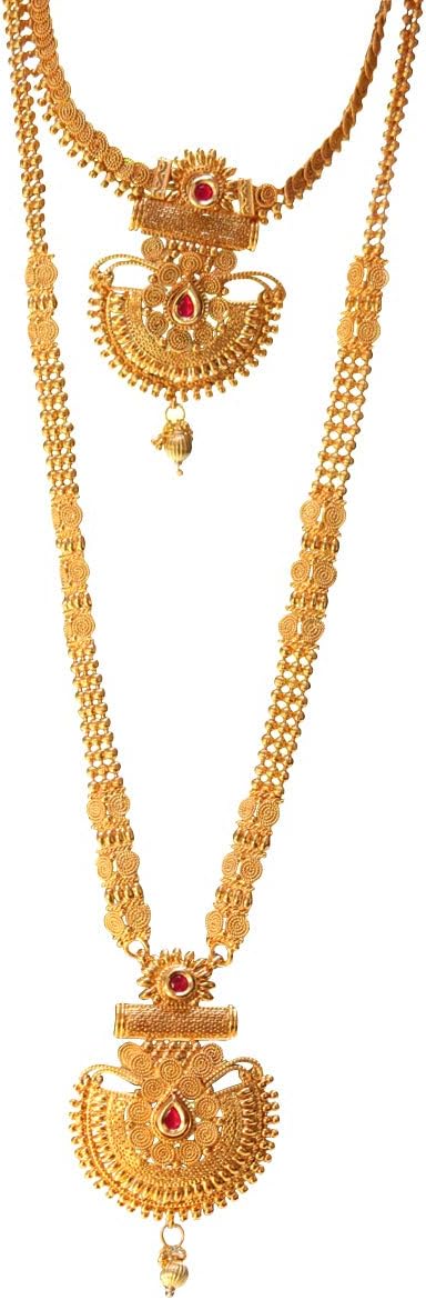 Swarajshop Copper Gold-Plating Necklace Set Jewellery for Women