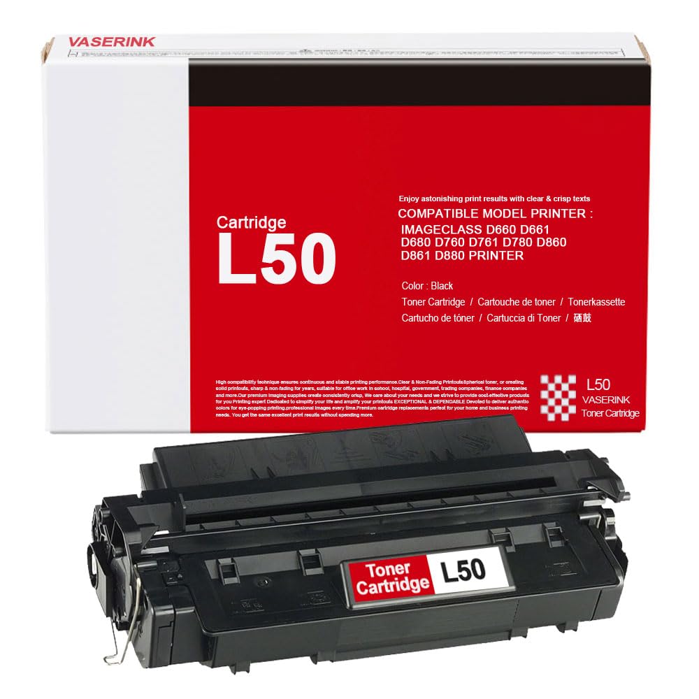 Photo 1 of L50 Toner Cartridge High-Yield Replacement for Canon L50 Toner Cartridge for ImageClass D660 D661 D680 D760 D761 D780 D860 D861 D880 Printer (1PK, Black)