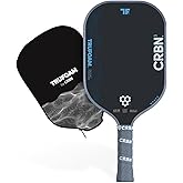 CRBN Pickleball - TruFoam Waves Paddle - Carbon Fiber Pickleball Paddle - 100% Foam Core Designed for Maximum Power, 14mm