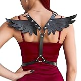 Punk Black PU Leather Body Harness Belt with