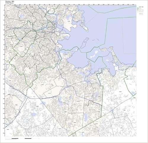 Quincy Ma Zip Code Map Amazon - Quincy, Ma Zip Code Map Laminated: Office Products