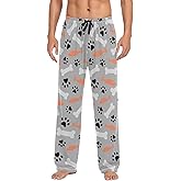 UWSG Corgi Men's Straight-Fit Pajama Pant Jersey Sleep Pjs Bottoms with Pocket Drawstring
