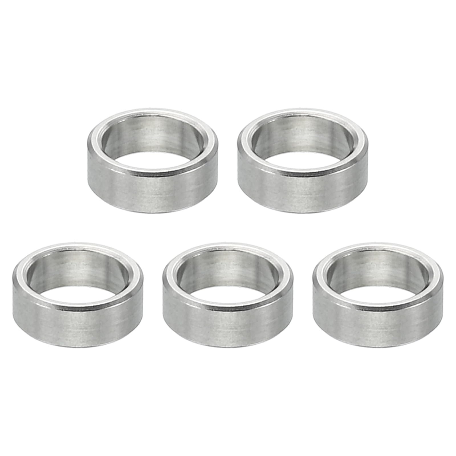 PATIKIL M6 Stainless Steel Spacers, 5 Pcs Metal Spacer Stainless Steel 6.1mm ID x 8mm OD x 3mm L Stainless Steel Spacer Screw Standoff Round for 1/4" or M6 Screw Bolts