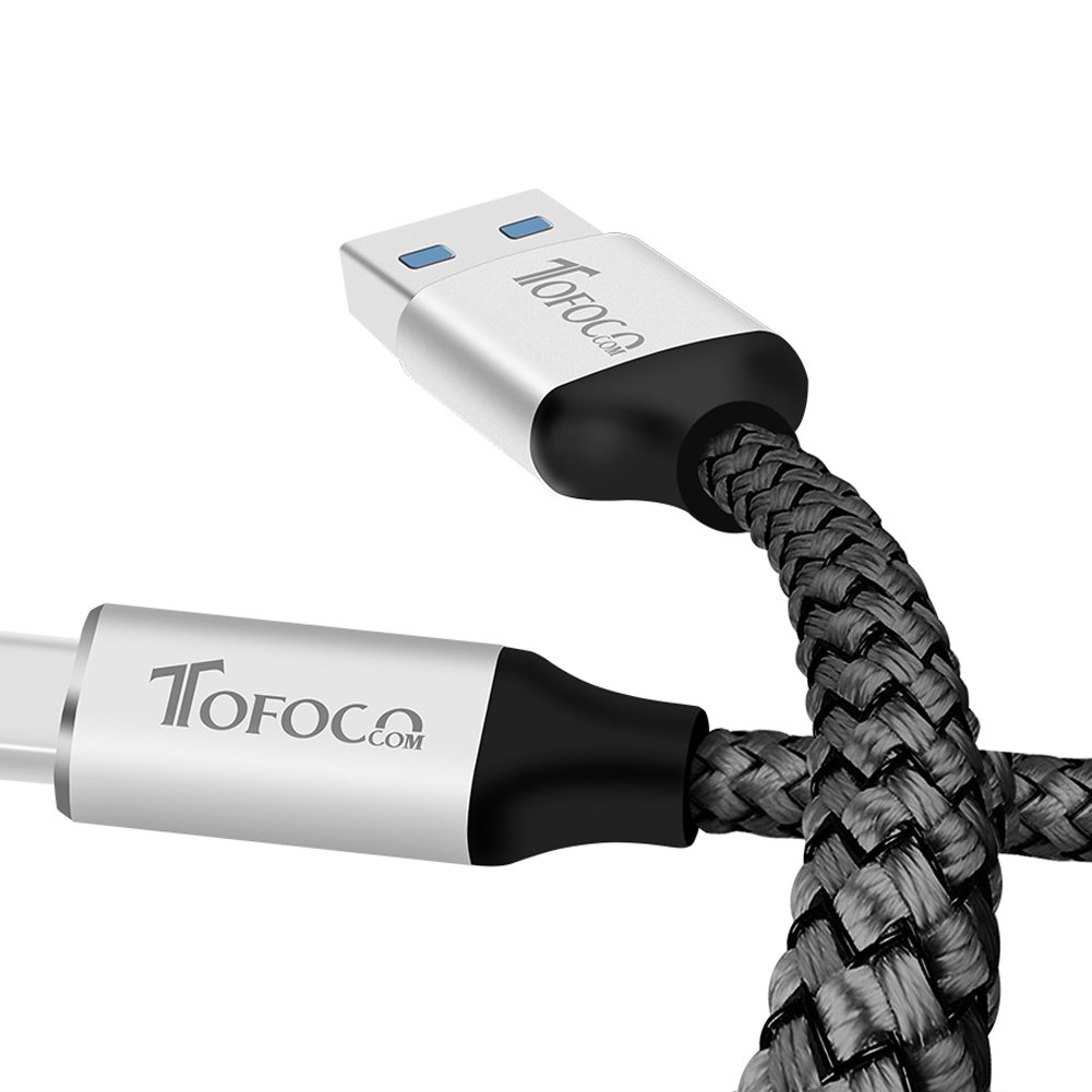 USB-C Phone Charge Cable, Type-C to USB 3.0 Charging Data Line Braided Nylon Power Wire for Samsung Galaxy S8 S8+, Nexus 6P 5X, LG G5 V20, HTC 10, Google Pixel and More-3PCS 3ft x 1, 6ft x 1, 1ft x 1