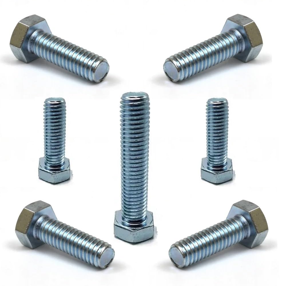 RADSO UNF 7/16 Inch - 20 TPI - High Tensile Grade 5 Steel Hexagon Set Screws (8.8 Grade Equivalent), Fully Threaded Imperial Bolts with Fine Thread, Bright Zinc Plated (7/16 x 1 * 1/4") - Pack of 4