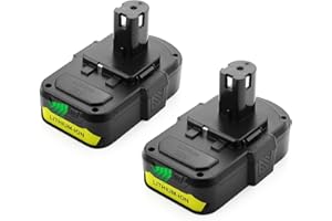 energup 2Pack P102 18V Replace for Ryobi Battery 3.8A, for 18-Volt ONE+ Lithium Battery P104 P105 P102 P103 P107 Cordless Tools Compatible with Ryobi Batteries 18v