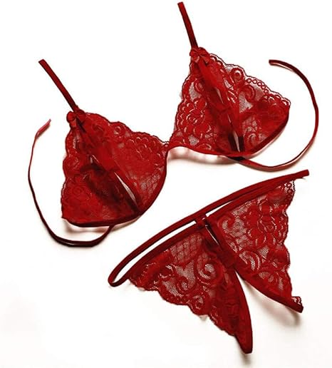 conjunto rojo ropa interior
